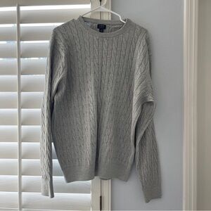 NWOT J. Crew Men’s Cableknit Beige Sweater Size Medium 100% Cotton